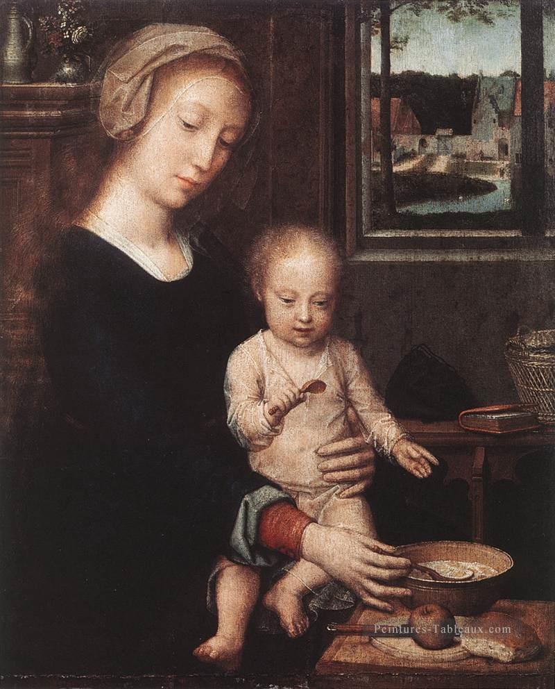 Vierge à l’Enfant avec la soupe au lait Gerard David Peintures à l'huile